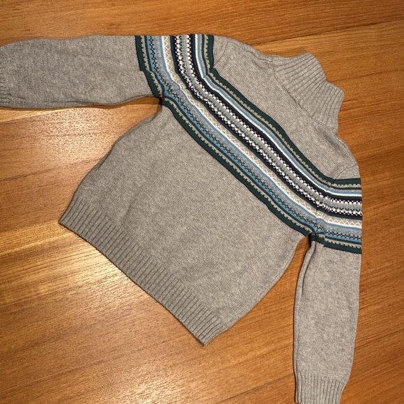 IZOD Kids 1/4 Zip Sweater with Colorful Knit Detailing Front Back Size 4/5 EUC - Picture 5 of 7